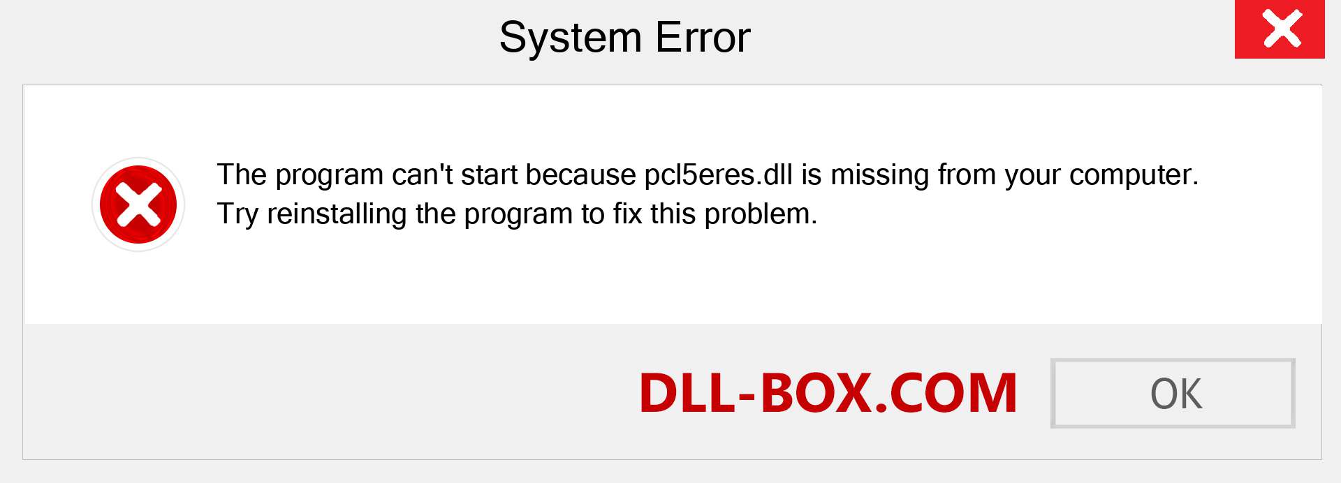  pcl5eres.dll file is missing?. Download for Windows 7, 8, 10 - Fix  pcl5eres dll Missing Error on Windows, photos, images